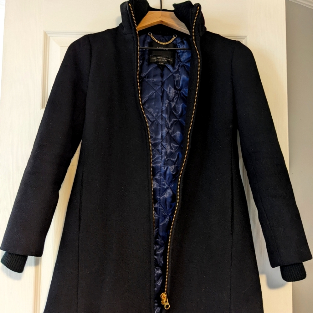 J. Crew Lodge Coat Italian Stadium-Cloth Wool